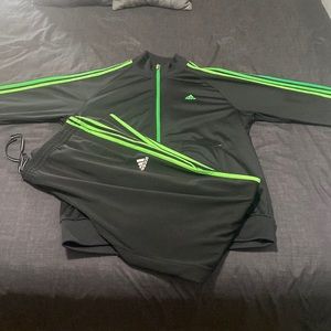 Adidas track suit! Large zip up and xl pants